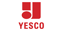 YESCO logo red text graphics